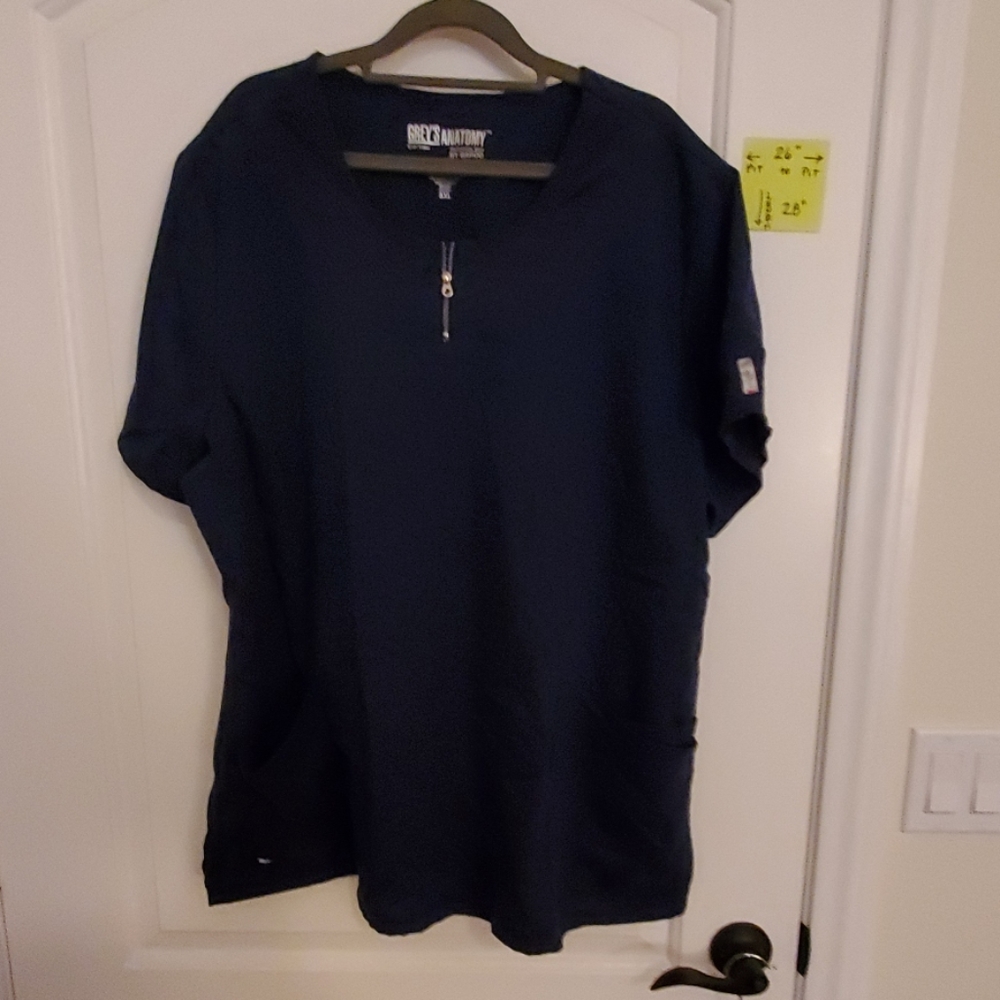 Navy blue Grey's Anatomy EUC scrub top 3xl